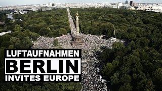 Luftaufnahmen | Berlin invites Europe | Drohne |  29.08.2020 | Querdenken Demo | aerial view