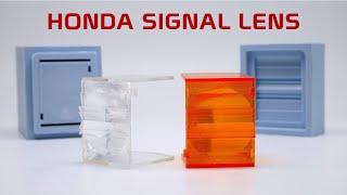 Casting Urethane Turn Signal Fresnel Lens Amber to Clear: Honda Civic wagon