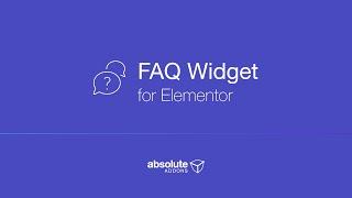 FAQ Widget For Elementor || Absolute Addons