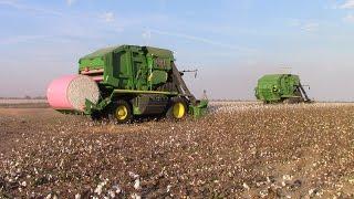 How a John Deere 7760 Baler Cotton Picker Works