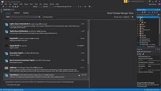 Visual Studio install nuget package into your project (website)