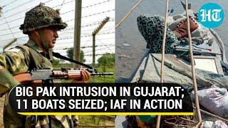 Pakistan maritime intrusion detected in Gujarat; BSF seizes boats, IAF searching for infiltrators