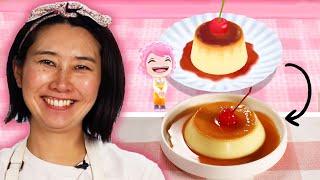 Rie Tries to Recreate The Pudding Recipe From Cooking Mama • Tasty