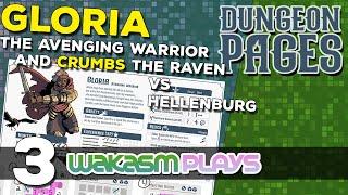 Dungeon Pages - Ep 3 -  (Daily) Gloria the Avenging Warrior in Hellenburg - Solo BoardGaming