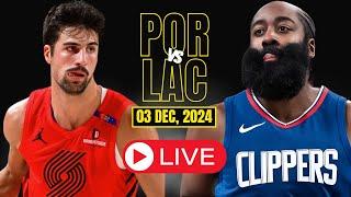 LIVE : Los Angeles Clippers Vs Portland Trail Blazers Full Game | NBA CUP | NBA Live | DEC 3 2024