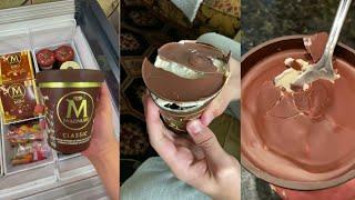 Magnum Ice Cream Chocolate Dipping & Mixing ASMR I Satisfying