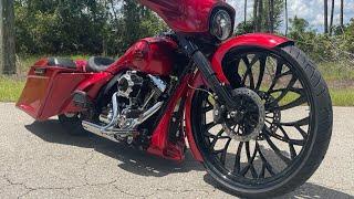 *SOLD Lakeland FL to Ernest* 2014 Harley-Davidson new build candy apple red  8k miles 30” big wheel