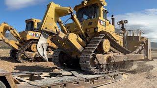 Transporting Two Caterpillar D9T Bulldozers With MAN TGX41.680 - Fasoulas Heavy Transports - 4k