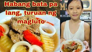 HABANG BATA PA LANG, TURUAN NG MAGLUTO | BEEF STEAK | Ems Españo