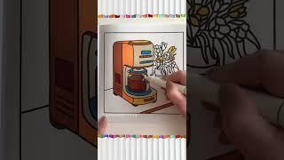 Coffee & Sweets Coloring Book Fun Page #coloringbook