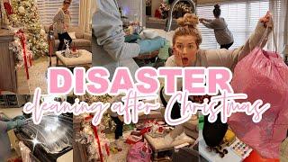 DISASTER CLEAN WITH ME | AFTER CHRISTMAS CLEAN WITH ME | EXTREME CLEANING | Lauren Yarbrough