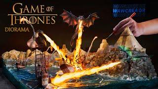 Building The Biggest Dragon Battle Diorama In Game Of Thrones Of Clay Scupting | Resin Art