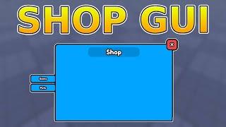 How to make a Shop Gui in Roblox Studio! Part 1