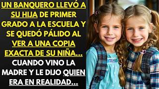 UN BANQUERO ADINERADO LLEVÓ A SU HIJA DE PRIMER GRADO A LA ESCUELA Y CONOCIÓ A SU COPIA EXACTA...