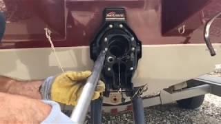 MerCruiser Alpha one out drive lower unit install/ Desert Rat 2000