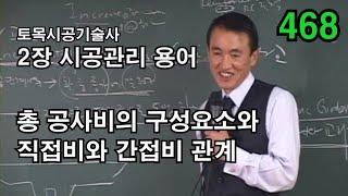 [시사성용어문제해설 2장 시공관리]  총 공사비의 구성요소와 직접비와 간접비 관계