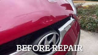 Paintless dent repair hood