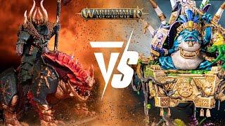 Slaves to Darkness (NEW) Vs Seraphon: Age of Sigmar 2000pts Battle Report