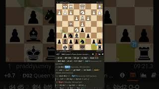 THE QUEEEEN BLUNDERED against Monster Kings Indian Defence #chess #chessgame #blunder