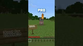 Minecraft NOOB vs PRO vs HACKER Pranks! #shorts #minecraft