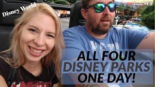 All 4 Disney Parks in ONE DAY! | Walt Disney World Resort Challenge Vlog w/ Adam The Woo