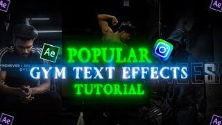 Trending Instagram gym text effects in after effects tutorial