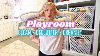 Cleaning My Daughter's Crazy Messy Playroom - You Won't Believe The Before And After!