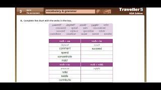 traveller 5 unit 6 vocabulary and grammar