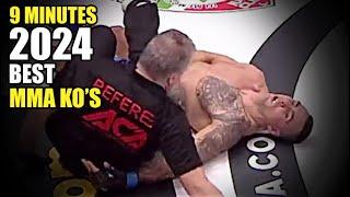 9 Minutes of Some of the Best MMA KO's of 2024