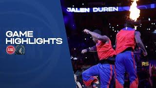 GAME HIGHLIGHTS: Detroit Pistons vs Minnesota Timberwolves