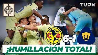 ¡De escándalo! América elimina y humilla a los Pumas en el Apertura 2018 | América 6 -1 Pumas | TUDN