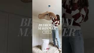 bedroom makeover, part 2! #diyshorts #diy #bedroom #roommakeover #bedroomdecor #shorts