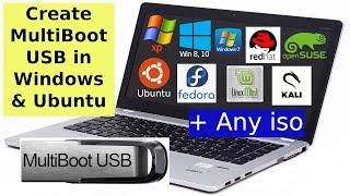 How to create MultiBoot USB Flash Drive/ Pen Drive [Windows] [Ubuntu] [Linux] [Kali] | NO DATA LOSS