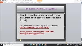 How to use macro in Excel VBA