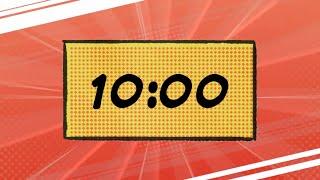 10 Minute Comic Book Style Countdown Timer, Super Hero Music 