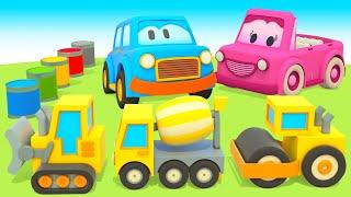 Os  veículos de construção. Desenho animado de Carros inteligentes. Animação infantil.