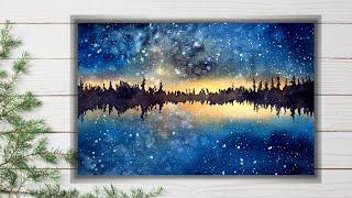 Unlock the Secret of This Mesmerizing Watercolor Starry Night!