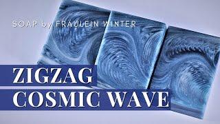 ZigZag Cosmic Wave - In the Pot Swirl Soap - Soap Technique by Fraeulein Winter