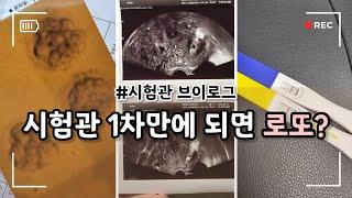 시험관 브이로그 | 시험관 1차만에 성공하면 로또라던데... (2차피검, 아기집)