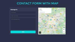 Responsive Contact Form With Google Map Using HTML CSS