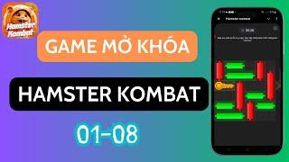 01 - 08 Game mini mở khóa trên Hamster Kombat - Crypto Đây Rồi