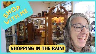 Shopping in the Rain - Finding Items for Resale - The Niche Lady Road Trip