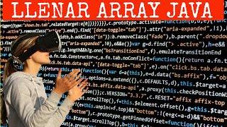 Como llenar un array en java | arreglo | desde la consola | programacion