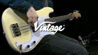 Vintage V4 Reissued Bass, Vintage White | Gear4music demo