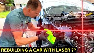 Rebuilding this Totaled SUV with a Laser Like Precision