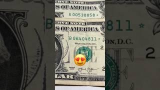 $1000 In One Dollar Bills Hunt! Fancy Serial Numbers & Rare Star Notes! #currency #money #shorts