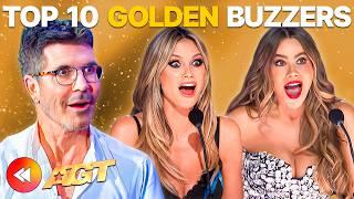 10 BEST Golden Buzzers EVER On America's Got Talent  