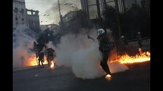 Athens: Protest turns to riot against the new draconian law of banning protests (Greece)