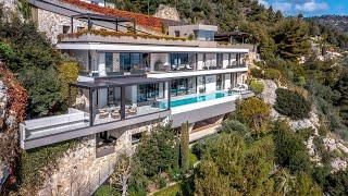 Inside a Panoramic Modern Mansion on the French Riviera Overlooking Monaco
