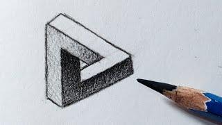 How to Draw an Optical Illusion Triangle the Easy Way